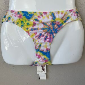 NWT Jessica Simpson Tie Dye Spritz Multi Bikini Bottoms Size M